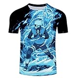 CHENMA Herren Anime Kakashi Itachi 3D Drucken Kurzarm Pullover Normal...