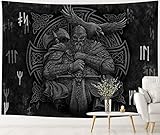 Arsey Wikinger Deko Wandteppich Nordisch Mythologie Odin Warrior...