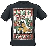 Nintendo T-Shirt -L- Bowser Kanji, schwarz