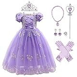 Mädchen Rapunzel Sofia Prinzessin Kostüm Kleid mit Zubehör Kinder...
