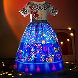 UPORPOR LED Kleid Kostüm für Mädchen Encanto Mirabel Kleider Feen...