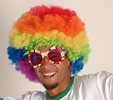 XL Afroperücke Afro Clown Perücke bunt rainbow