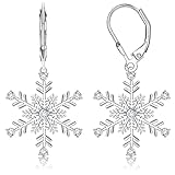 Adramata Weihnachten Ohrringe für Damen 925 Sterling Silber Ohrringe...