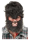 MIMIKRY Werwolf Gesichtsbehaarung Fell Maske Wolfsmensch Haare Bart...