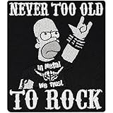 Patches Aufnäher für Heavy Metal & Biker Rockabilly Never to Old to...
