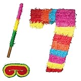 Party Factory Pinata Zahlen Set 0-9 + Stab + Augenmaske Kinder...