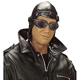 Widmann 3319P - Fliegerhut, schwarz, Kostümaccessoire, Fliegerkappe,...