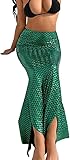 Vatocu Meerjungfrau Rock Damen Rock Lange Pailletten Fischschwanz...