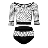 Bencailor Damen Netz Dessous Set Durchsichtige Weste Aushöhlen...