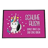 4you Design Einhorn-Fußmatte -Schuhe aus, 40x60- mit lustigem Spruch,...