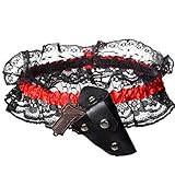 Strumpfband Saloon-Girl Mini-Pistole Spitzenstrumpfband Zubehör...