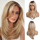 Esmee 20 Zoll Lange Gerade Blonde Geschichtete Synthetische Haar...
