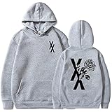 NARUNING Machine Gun Kelly Hoodie, XX Blumenmuster Langarm Pullover,...