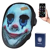 Dufuso Halloween Maske HD Led Maske,Video hochladen/DIY Muster,...