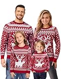 Namatime Weihnachten Pullover Damen Weihnachtspullover Familie Set...
