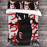 Akatsuki Kinder Bettwäsche-Set Anime Uchiha Itachi Bettbezug 2...