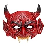 Widmann 05392 - Kinnlose Teufelsmaske, aus Schaumlatex, Halloween,...