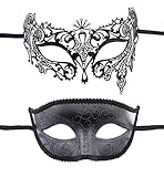 INTVN Masquerade Maske, 2 Stück, Männer Frauen Venezianische Maske...