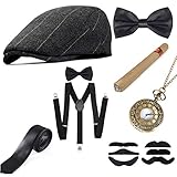 Sinoeem 1920s Accessoires Set Damen Retro Stil und Herren Accessoires...