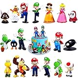 Sunshine smile 18 Stück Super Mario Toppers,Tortenfiguren,MiniFiguren...