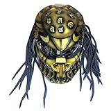 Predator Motorradhelm, Herren Vintage Geflochtener Harley...