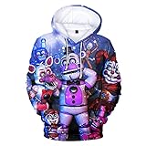 Five Nights at Freddy's Hoodie 3D Gedruckt FNAF Muster Print Pullover...