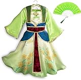 EMIN Mulan Kostüm Mädchen Kleid mit Chinesische Handfächer...