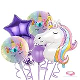 Catelves 8 Stück Einhorn Luftballons Helium, Folienballon Einhorn,...