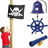 SPIELTURMKING Zubehörset Prinzessin / Pirat Spielturmzubehör Fahne...