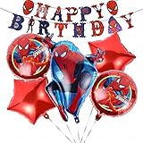 Geburtstag Dekoration Set,5 Stücke Folienballon Spiderman...