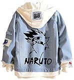 Naruto Denim Jacke Jungen Manga Ninjia Cosplay Jeans Hoodie Langarm...