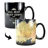 Game of Thrones MUGBGT05 Wärmewechsel Becher - Westeros Karte Schwarz...