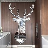 3D Spiegel Hirsch Wandtattoos Wandbilder Dreidimensionale...