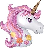Amscan 3727301 - Super Shape Folienballon Magical Unicorn, Größe 83...