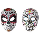 TOYANDONA 2Pcs Tag Der Toten Maske Zuckerschädel Vollgesichtsmaske...