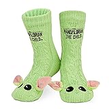 Disney The Mandalorian Kuschelsocken Herren Flauschig Hüttensocken...