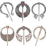 HICARER 6 Stücke Vintage Wikinger Broschen Pins Schal Mantel Schal...