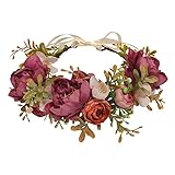 Boho-Blumenkrone, Hochzeit, Mädchen Blumen-Stirnband, Kranz,...