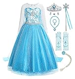 ReliBeauty Mädchen Prinzessin Schneeflocke Süßer Ausschnitt Kleid...