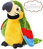 Sprechender Papagei Spielzeug Nachsprechendes Plüschvogel Papagei...