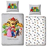 Character World Bettwäsche Super Mario 135x200 + 80x80 deutsche...