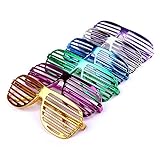 Schramm® 6 Stück Partybrille metallic 6 Farben Partybrillen Bunt...
