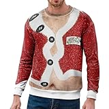 FROON Weihnachtspullover Herren Sweatshirt Pullover Rundhals Ugly...