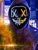 Yumcute Halloween Led Maske, LED Purge Maske, The Purge Maske, Coole...