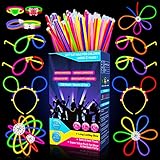 Millegu Knicklichter Party Set,100 Stück Leuchtstäbe 130...