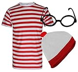 FÜR HERREN DAMEN, ROT, WEISS GESTREIFT/T-SHIRT, SHIRT, OBERTEIL...