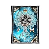 Honatrv Wandkunst, Wandteppich Wikinger, Nordische Wikinger...