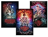 Close Up Stranger Things Poster 3er-Set Season 1, 2 und 3 (61cm x...