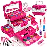 Kinderschminke Makeup Set Schminkkoffer Mädchen - Waschbar Schminke...
