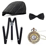 Wagoog 1920s Herren Accessoires Mafia Gatsby Kostüm set Inklusive...